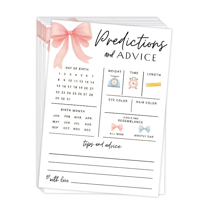 Board Game Simple - 20PCS Baby Prediction and Suggestion Cards
