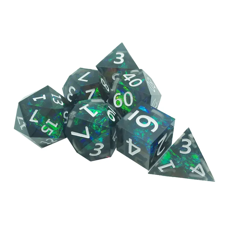 7PCS resin sharp polyhedral di - Dice Set Polyhedral ulasan dan harga