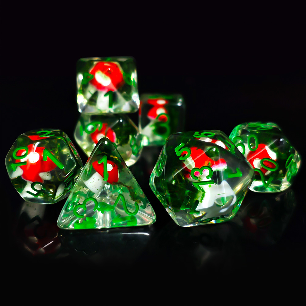7Pcs/Set DND Dice Transparent  - Dice Set Polyhedral ulasan dan harga