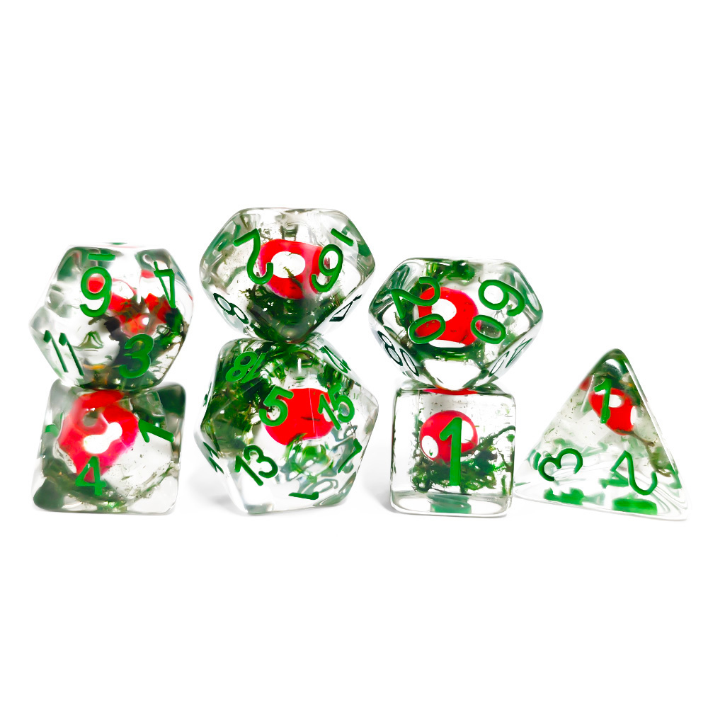 7Pcs/Set DND Dice Transparent  - Dice Set Polyhedral ulasan dan harga