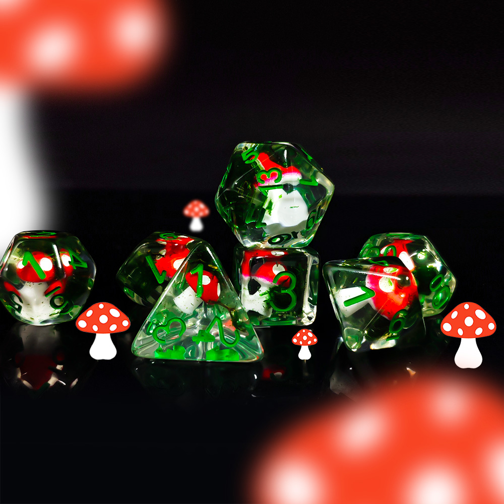 7Pcs/Set DND Dice Transparent  - Dice Set Polyhedral ulasan dan harga
