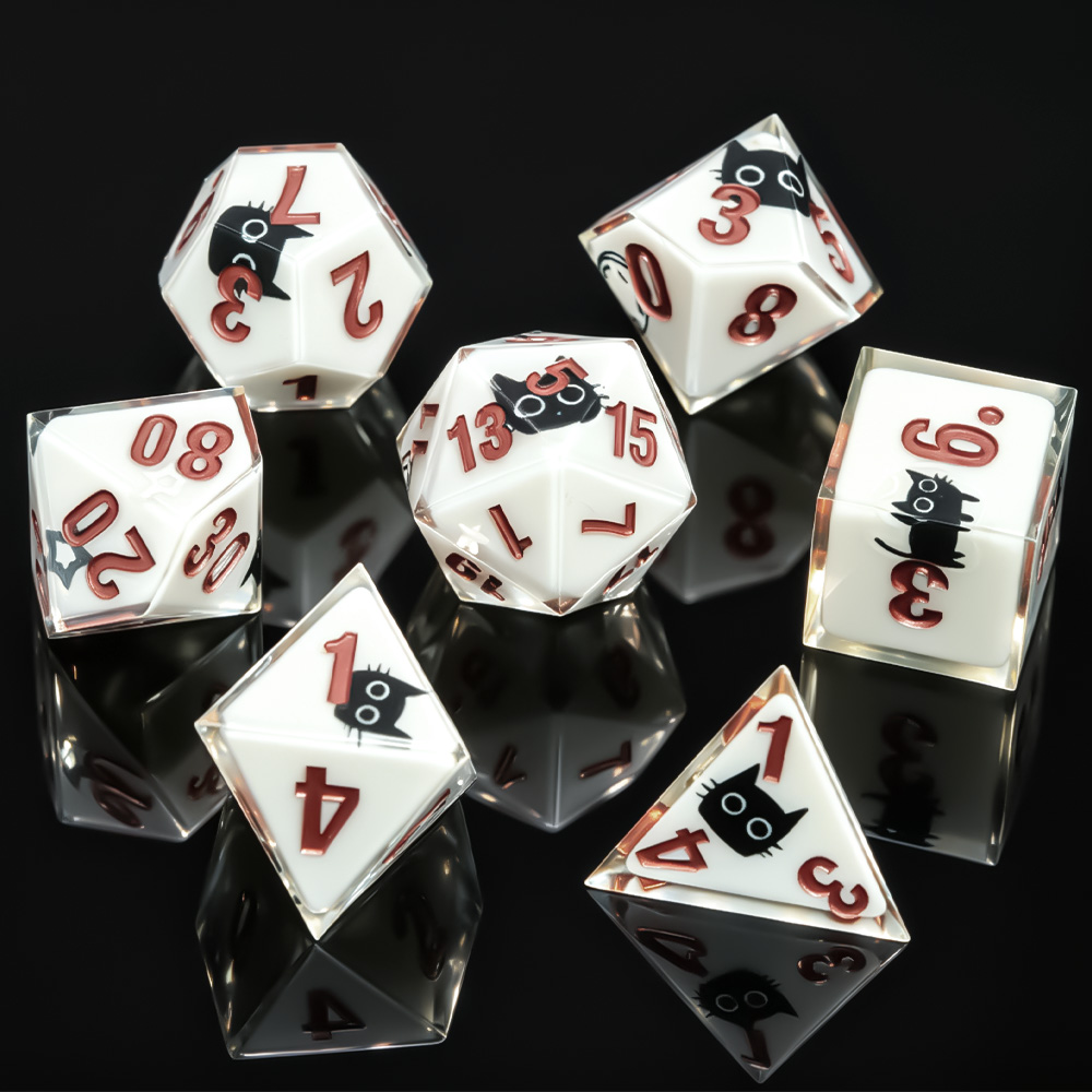7pcs Magic Academy Cat Polyhed - Dice Set Polyhedral ulasan dan harga