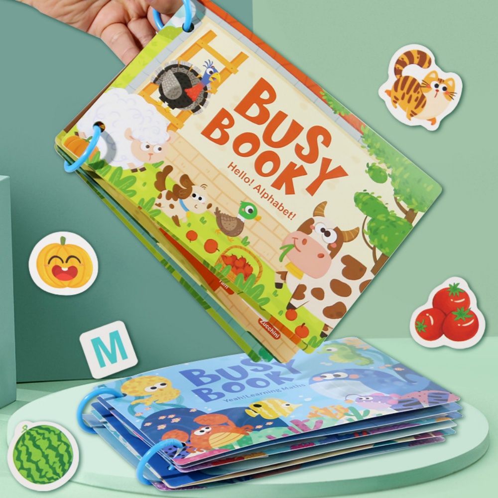 Busy Book Sticker Quiet Book f - Board Game English For Kids ulasan dan harga