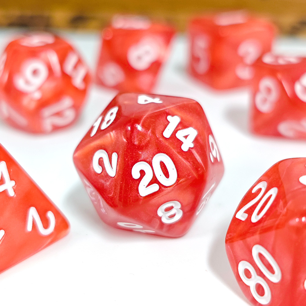 7Pcs/Set Pearl Dice Polyhedral - Dice Set Polyhedral ulasan dan harga