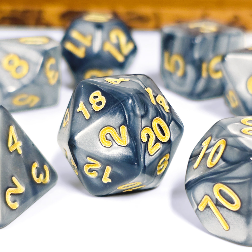 7Pcs/Set Pearl Dice Polyhedral - Dice Set Polyhedral ulasan dan harga