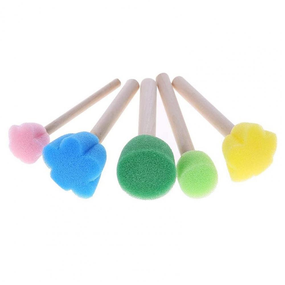 5Pcs/set Art Paint Sponge Stam - Miniature Painting Set ulasan dan harga