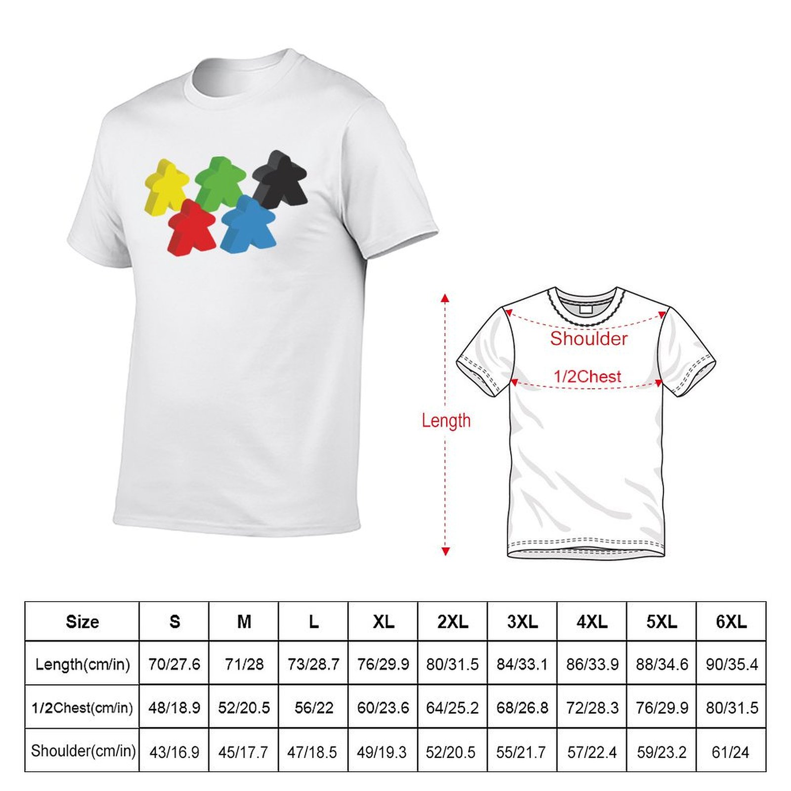 Set of 5 meeples (Board game t - Meeple Token Set ulasan dan harga