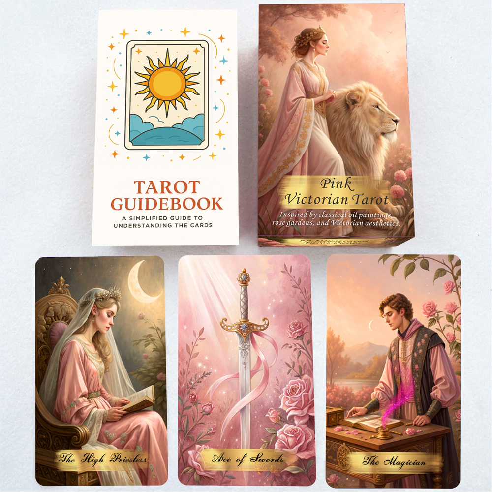 Pink Victorian Tarot Cards Set - Board Game Dixit ulasan dan harga