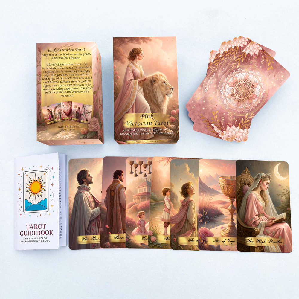 Pink Victorian Tarot Cards Set - Board Game Dixit ulasan dan harga