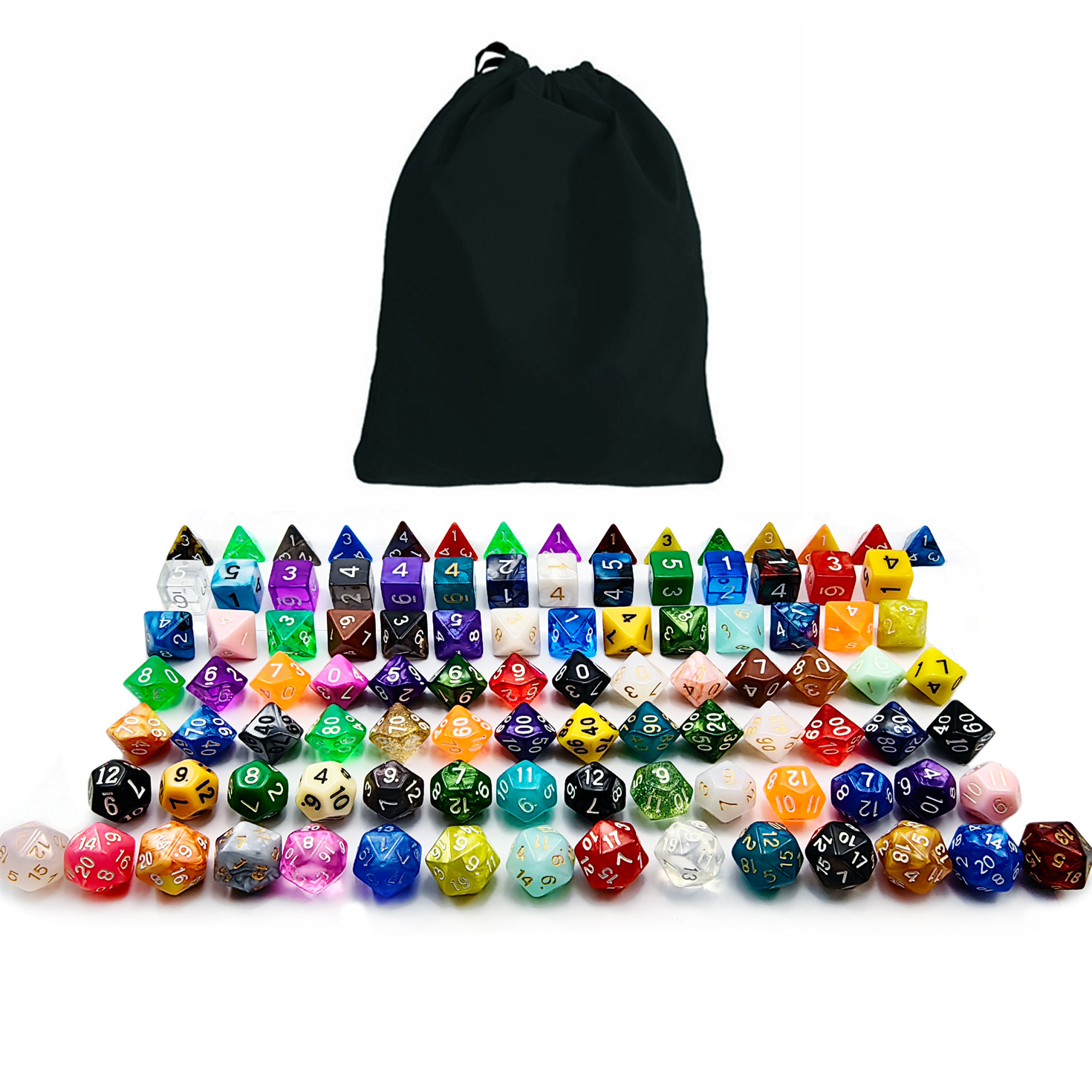 Bescon 100pcs Big Set of Rando - Dice Set Polyhedral ulasan dan harga