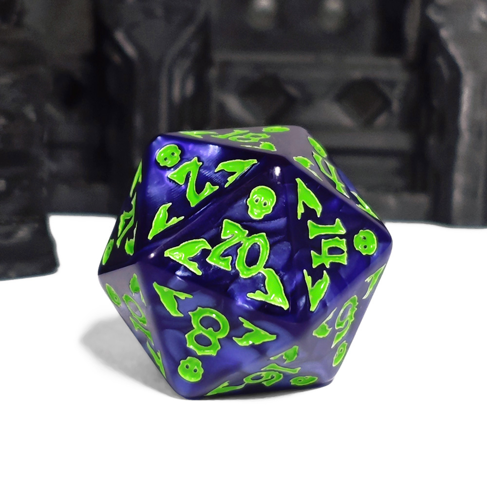 Cthulhu Dark Blue & Neon Green - Dice Set Polyhedral ulasan dan harga