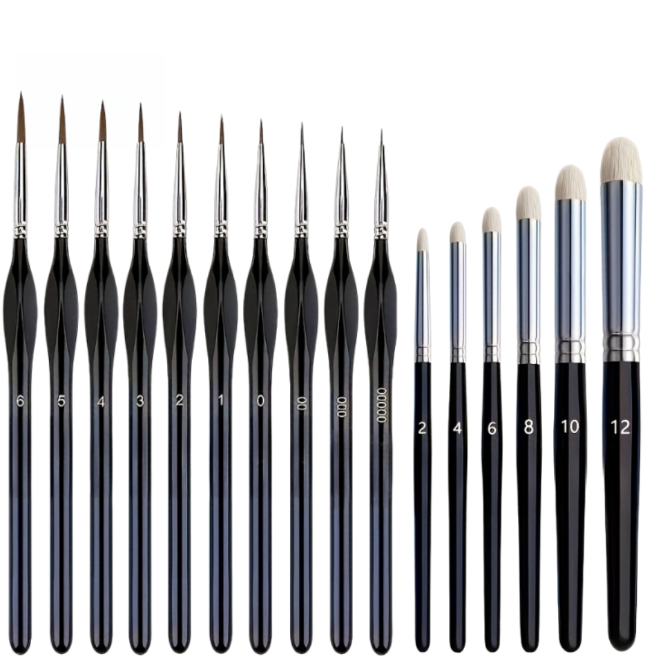 Miniature Paint Brushes Drybru - Miniature Painting Set ulasan dan harga