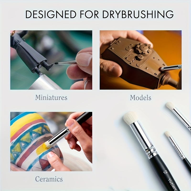 Miniature Paint Brushes Drybru - Miniature Painting Set ulasan dan harga