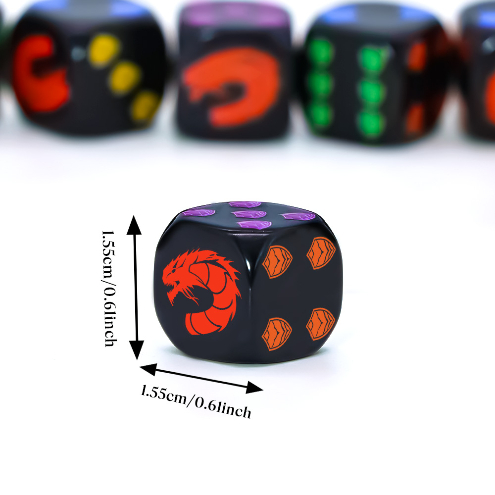 6Pcs Dragon Shield Crest Polyh - Dice Set Polyhedral ulasan dan harga