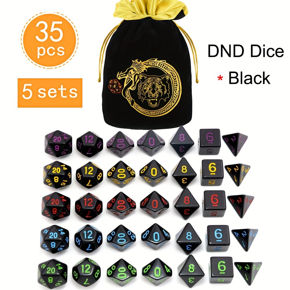 DND 5 Sets 35 Pcs Polyhedral D - Dice Set Polyhedral ulasan dan harga