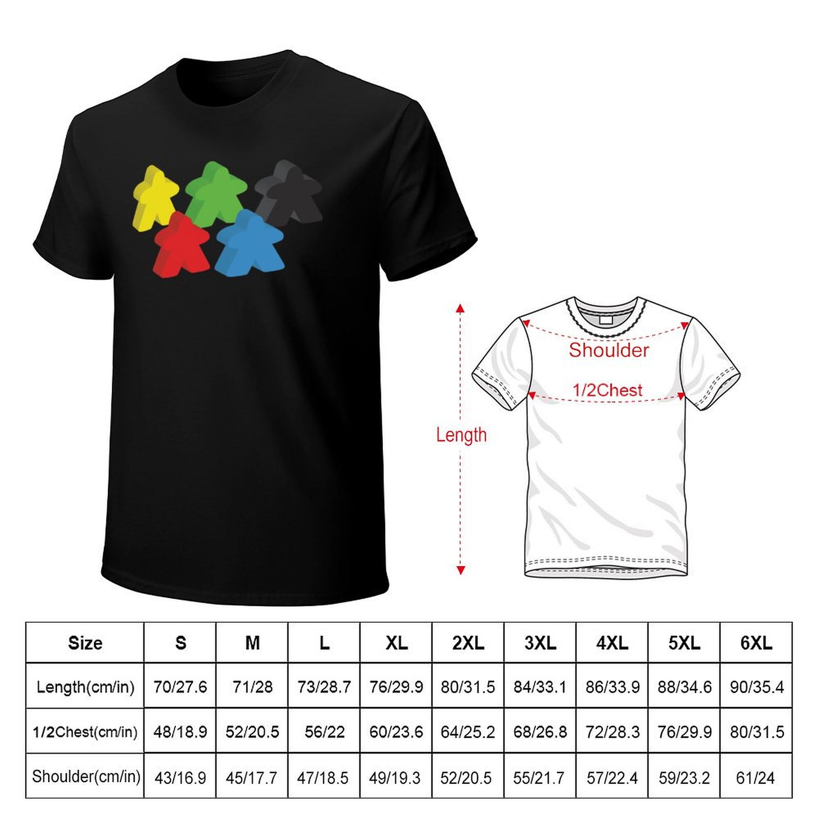 Set of 5 meeples (Board game t - Meeple Token Set ulasan dan harga