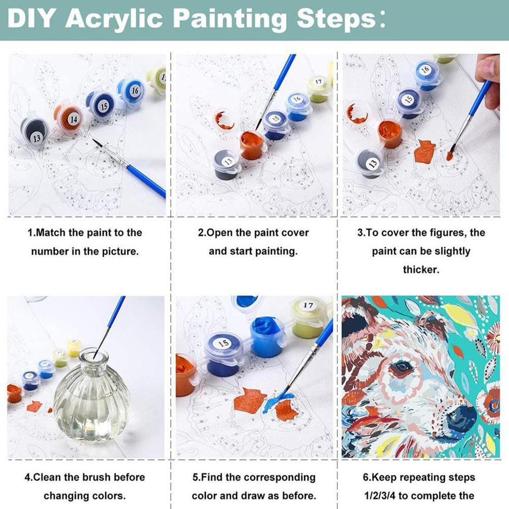 DIY Paint by Numbers Kit for A - Miniature Painting Set ulasan dan harga